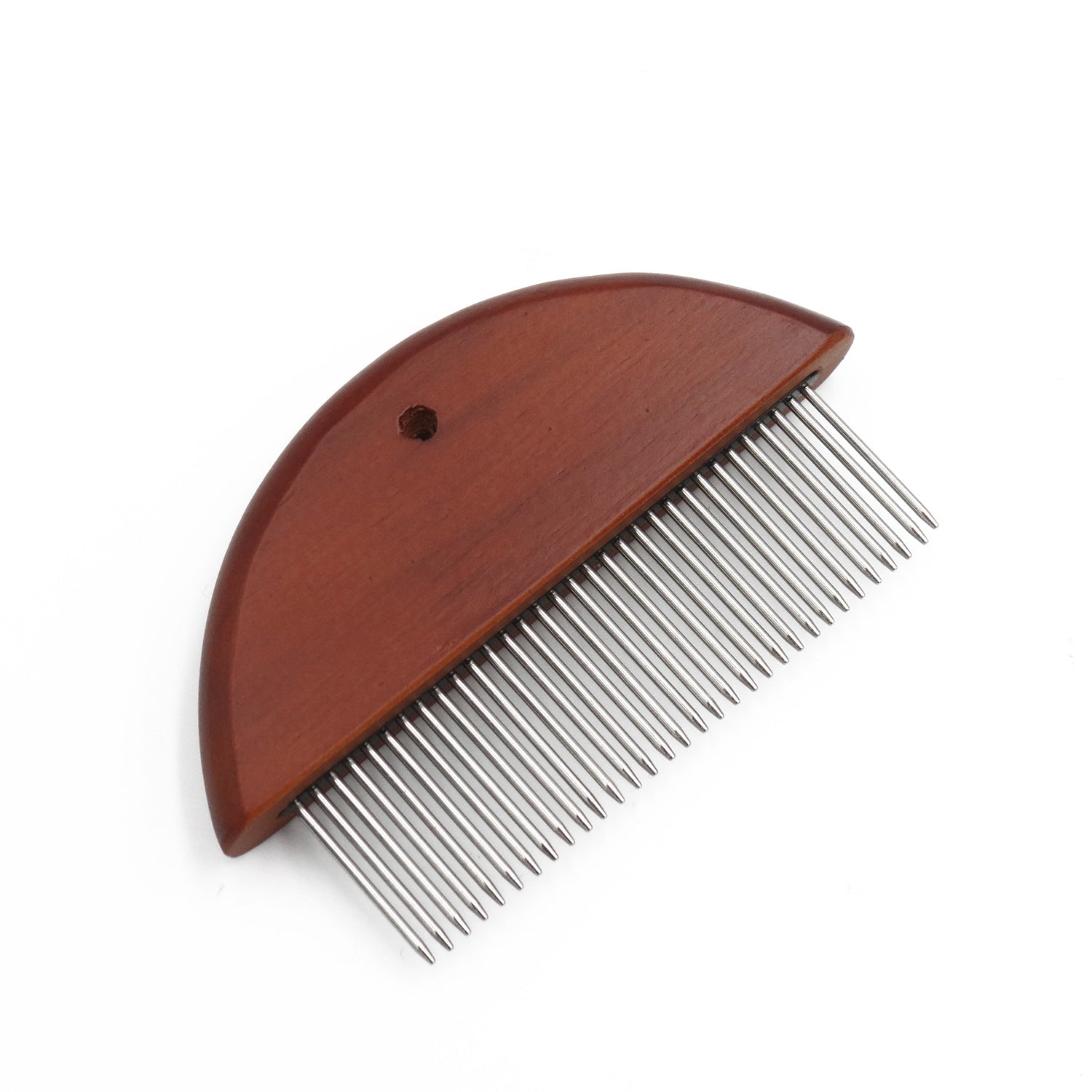 Pet Knotted Comb For Dogs And Dogs Stainless Steel Row Comb For Cats And Dogs Flea Comb With Wooden Handle
