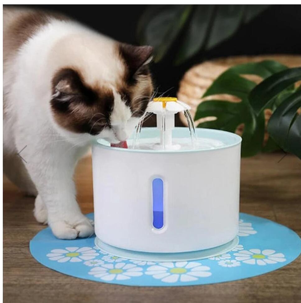 Automatic Pet Cat Water Fountain With LED Lighting USB Dogs Cats Mute Drinker Feeder Bowl Drinking Dispenser