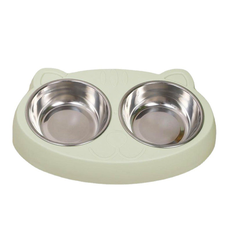Dog Bowls Double Dog Water And Food Bowls Stainless Steel Bowls With Non-Slip Resin Station, Pet Feeder Bowls For Puppy Medium Dogs Cats